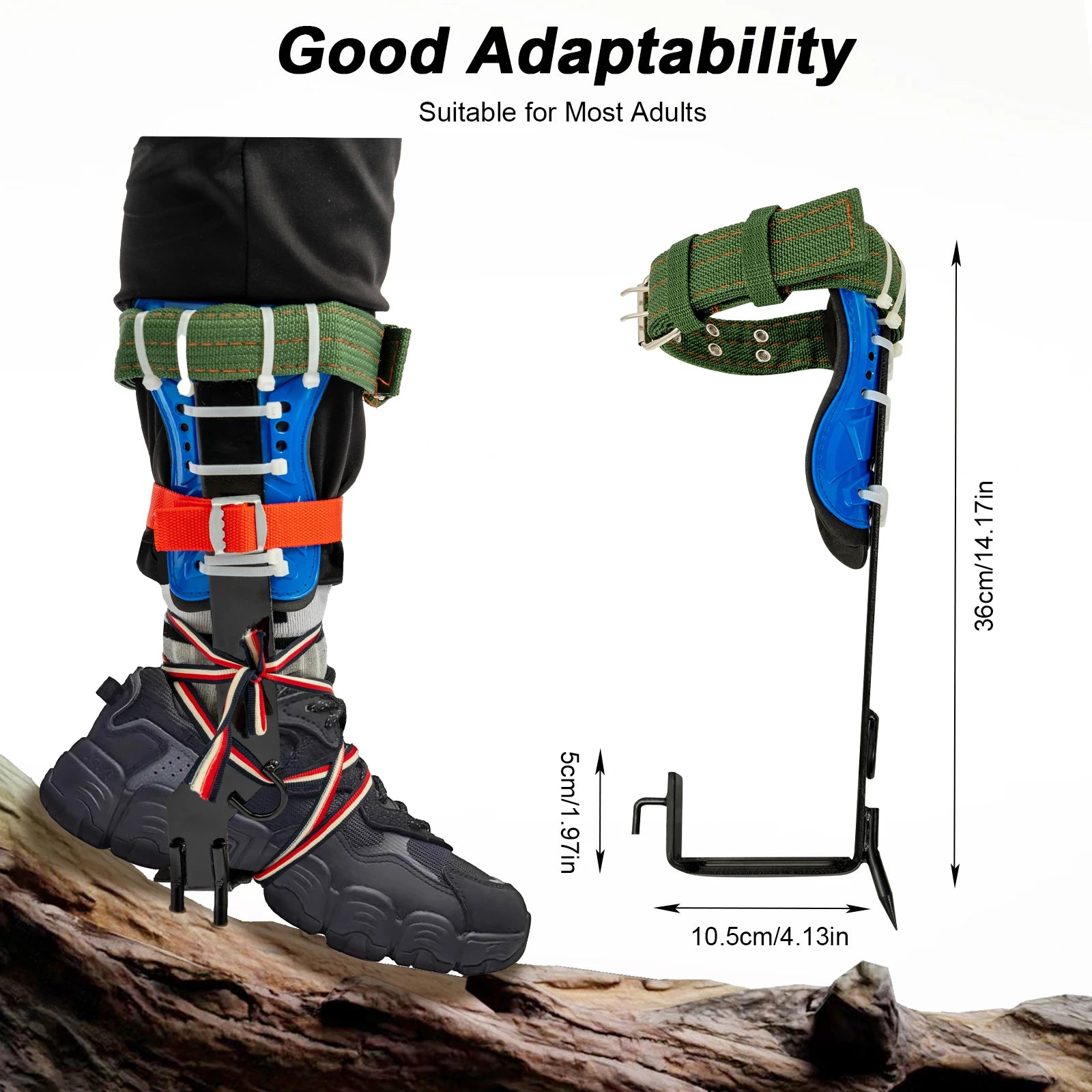 Tree Climbing Spikes Kit with Safety Belt Harness 220lbs Ergonomic Climbing Gear Arborist Aider Tool