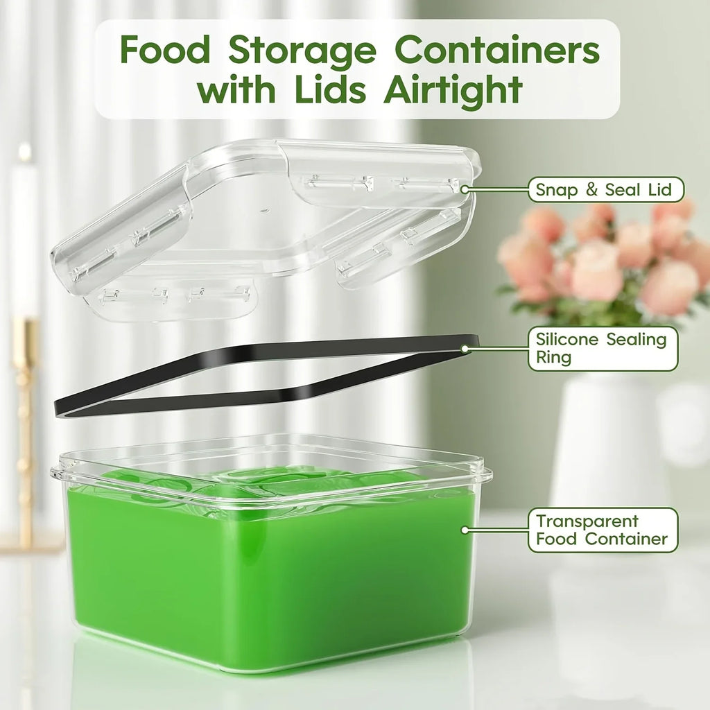 40pcs Food Storage Containers with Lids Airtight (20 Lids &20 Containers) - Leakproof