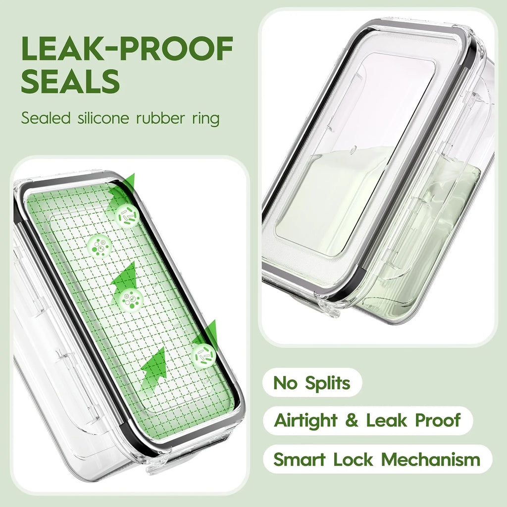 40pcs Food Storage Containers with Lids Airtight (20 Lids &20 Containers) - Leakproof
