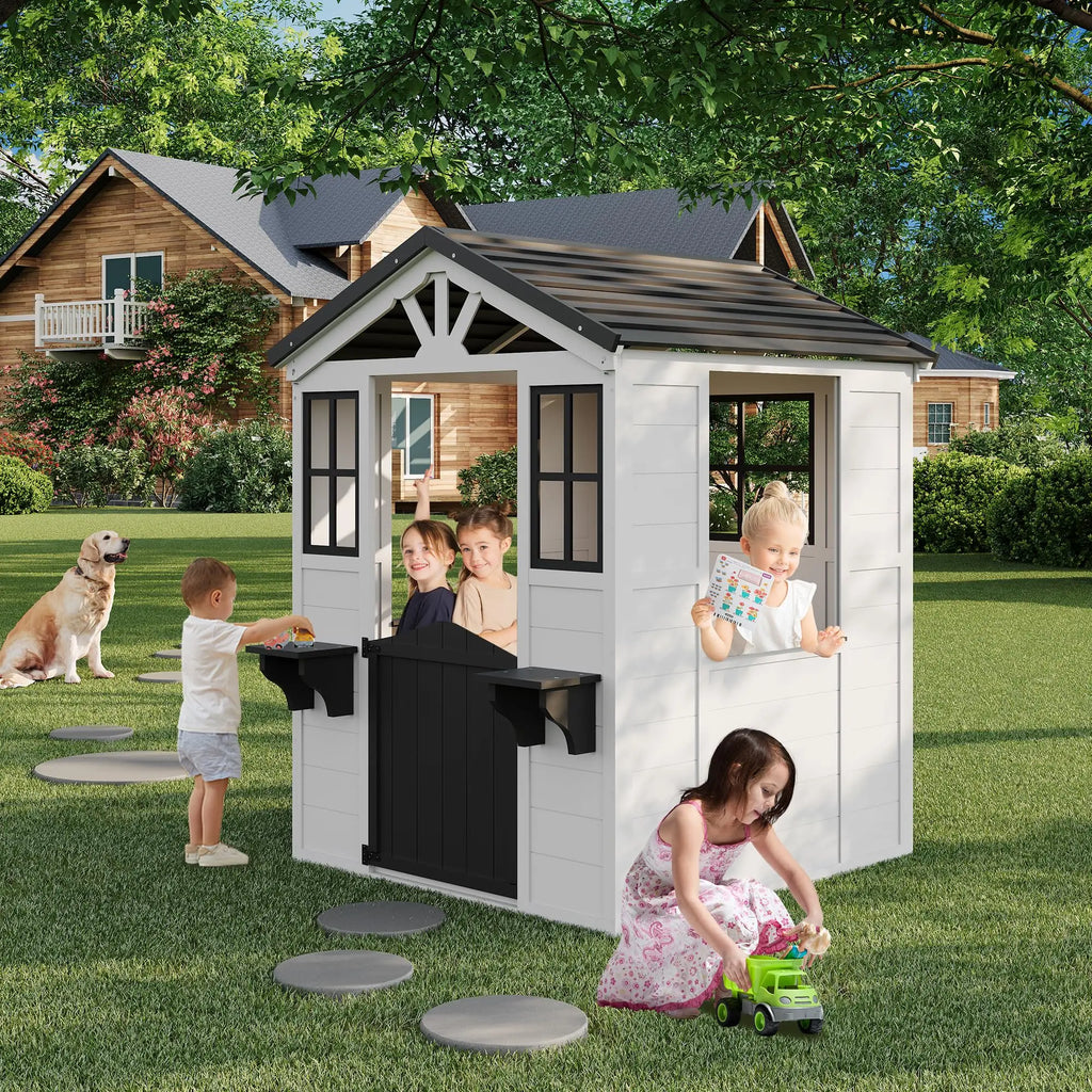 Wooden Play House for Kids,  Outdoor Cottage, Cedar