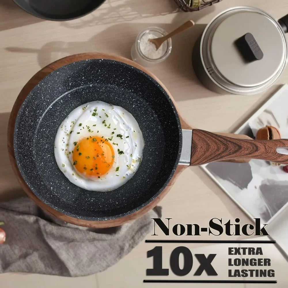 12-pc Induction Nonstick  Cookware Sets - , Granite Pots and Pans Set