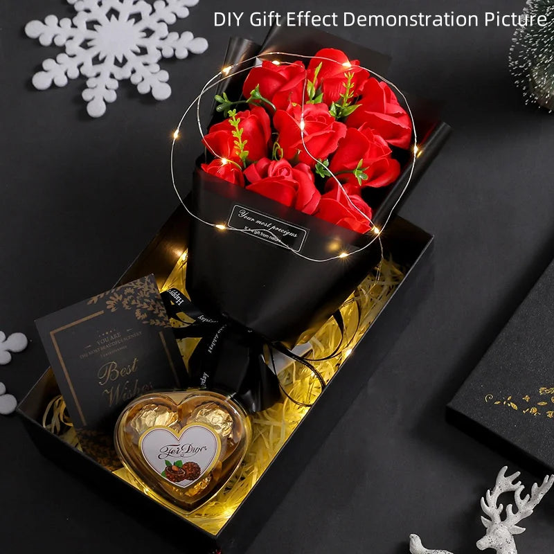 9 Heads Soap Flower Rose Bouquet Artificial