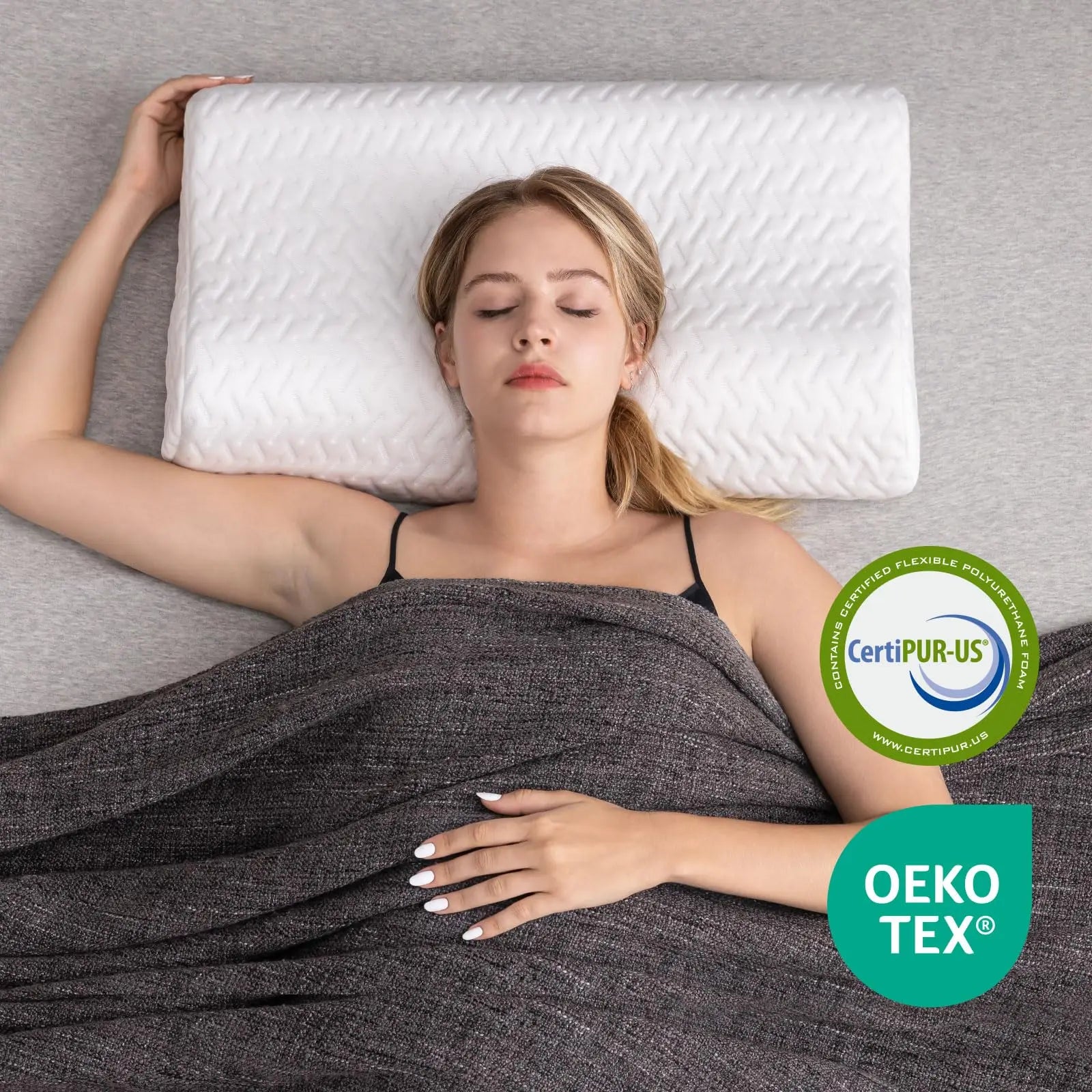 1 PC  Memory Foam Pillow for Neck Pain Relief, Adjustable Contour  for Side Sleepers
