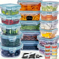 48Pcs  Storage Set - 24 Airtight Containers & Lids with Labels for Pantry,