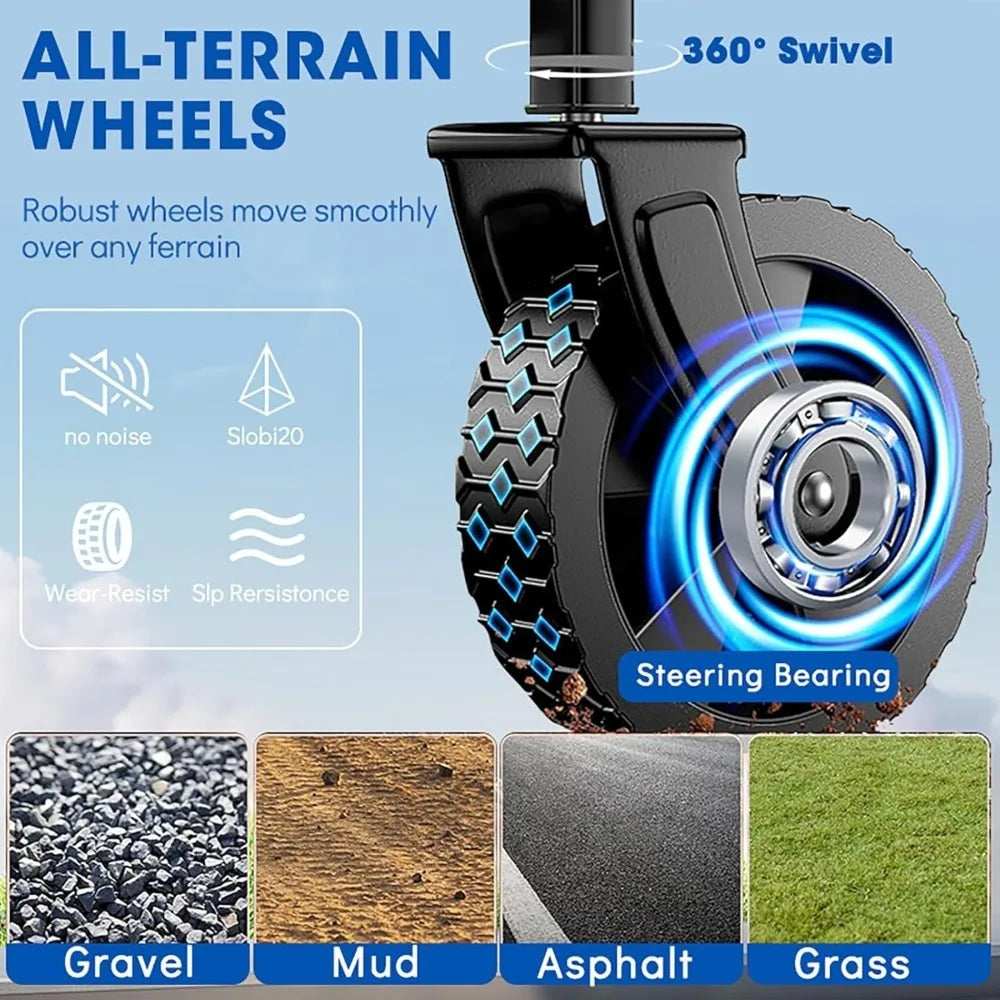 Collapsible Wagon  with All-Terrain Wheels  Heavy Duty Grocery Cart for Shopping, Beach, Camping, Sport