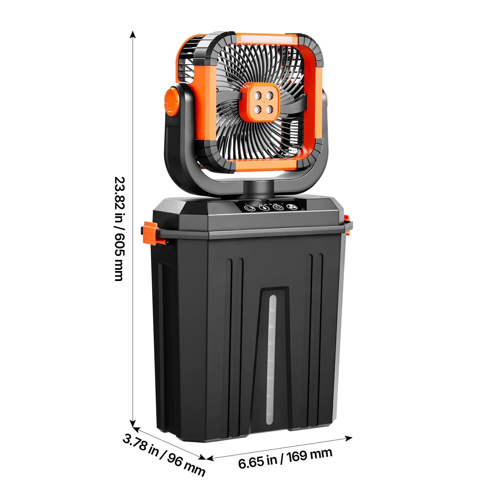 Portable Misting Fan High Speed Motor Large Water Tank Rechargeable Battery with Remote Light Modes
