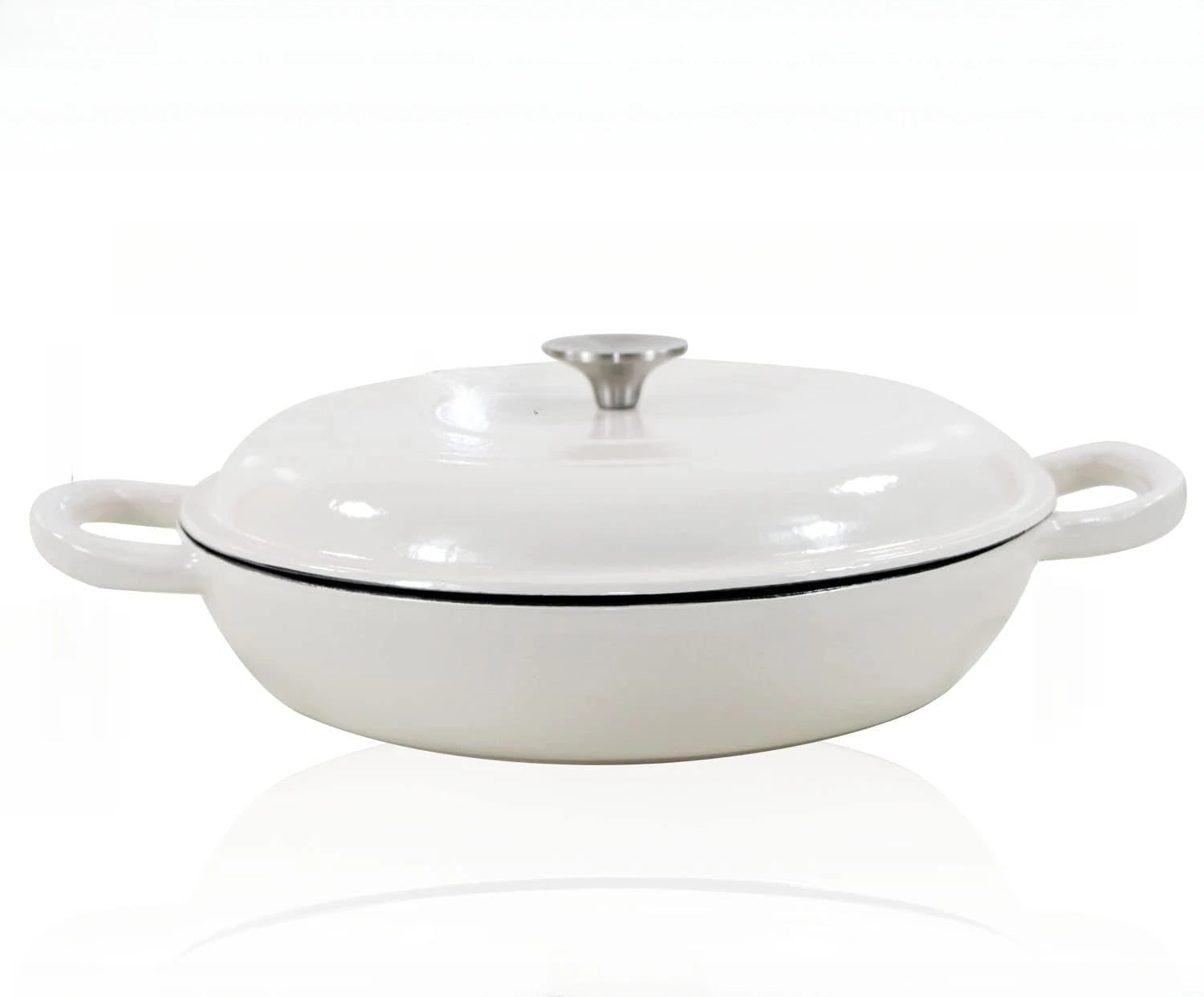 4.5L  Cast Iron Dutch Oven Pot with Lid & Dual Handles for Baking & Cooking