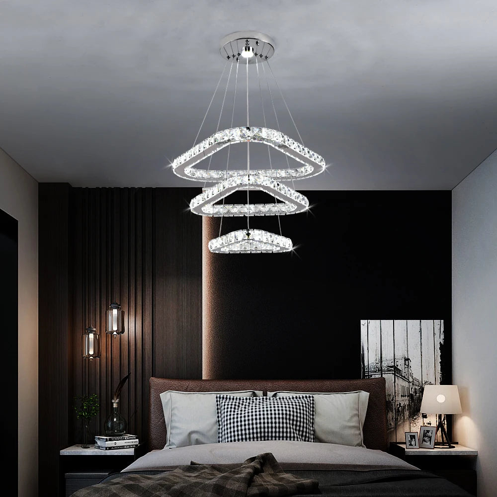 Modern Crystal LED Pendant  Chandelier-   Nordic Ceiling Light for Living & Dining Room