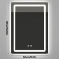 LED Bathroom Vanity Mirror Wall  With Lights Stepless Dimmable Lighted  For Wall Rectangle