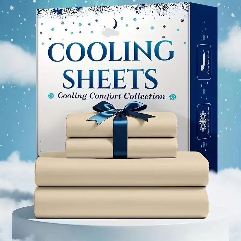 4pcs/6pcs Bamboo Cooling Queen Size Sheet Set - Breathable And Comfortable - For Hot Sleepers