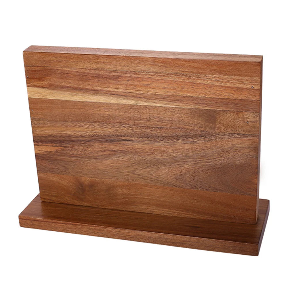 Magnetic wooden Knife Block Double-Sided  kitchen counter Knife Holder  & storage Rack