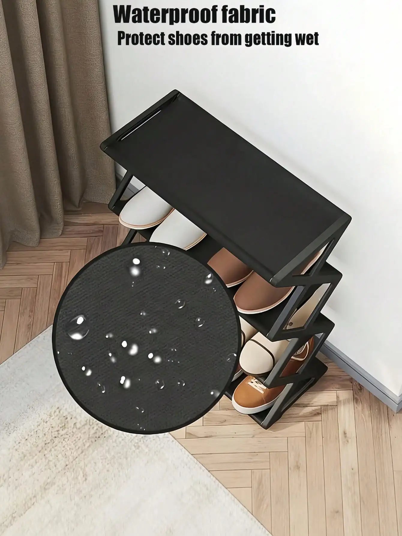 4-Tier Folding Shoe Rack | Space-Saving , X-Frame  Organizer, , No Assembly,   Storage for Entryway or Closet