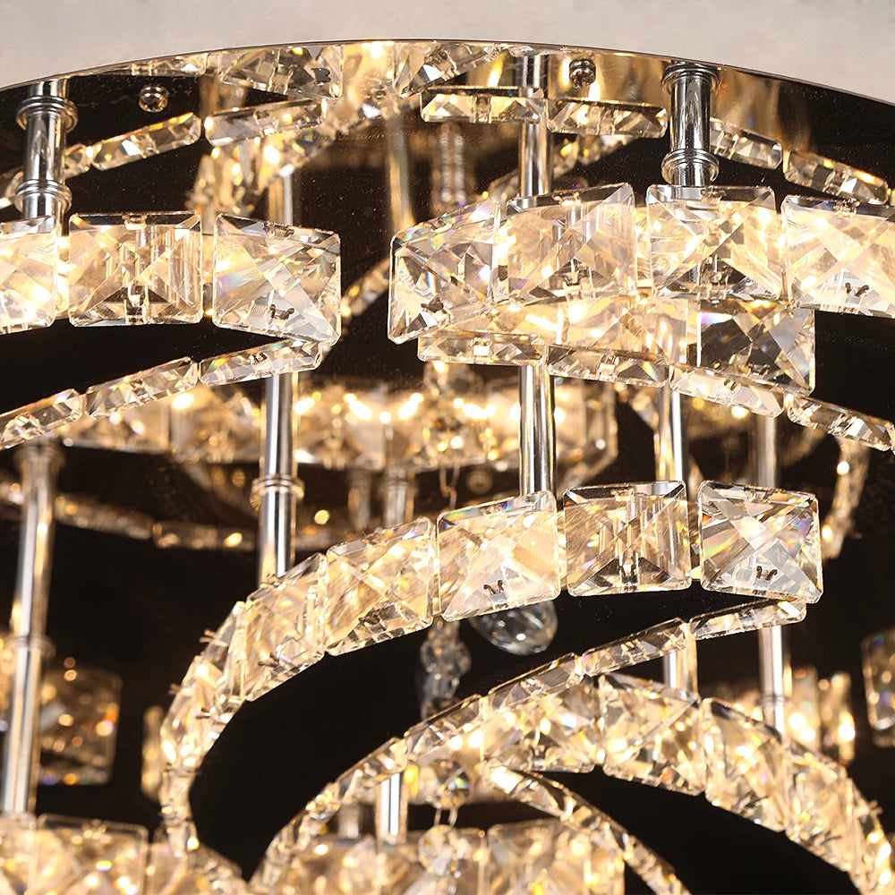 Chandelier Ceiling Lamp   Crystal Led  Pendant Light RC Dimmable Luminaire