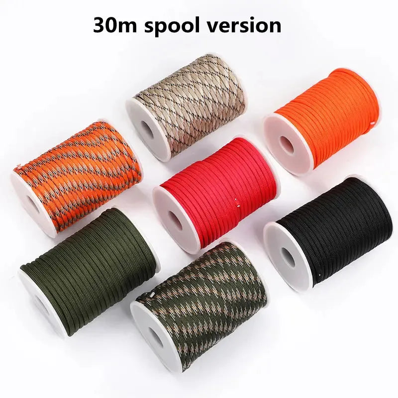 5M/15M/30M 4mm 7-Core 550 Paracord Rope for Camping, Survival & outdoor Use