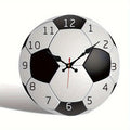 A Silent Non-Ticking Round Soccer Wall Clock