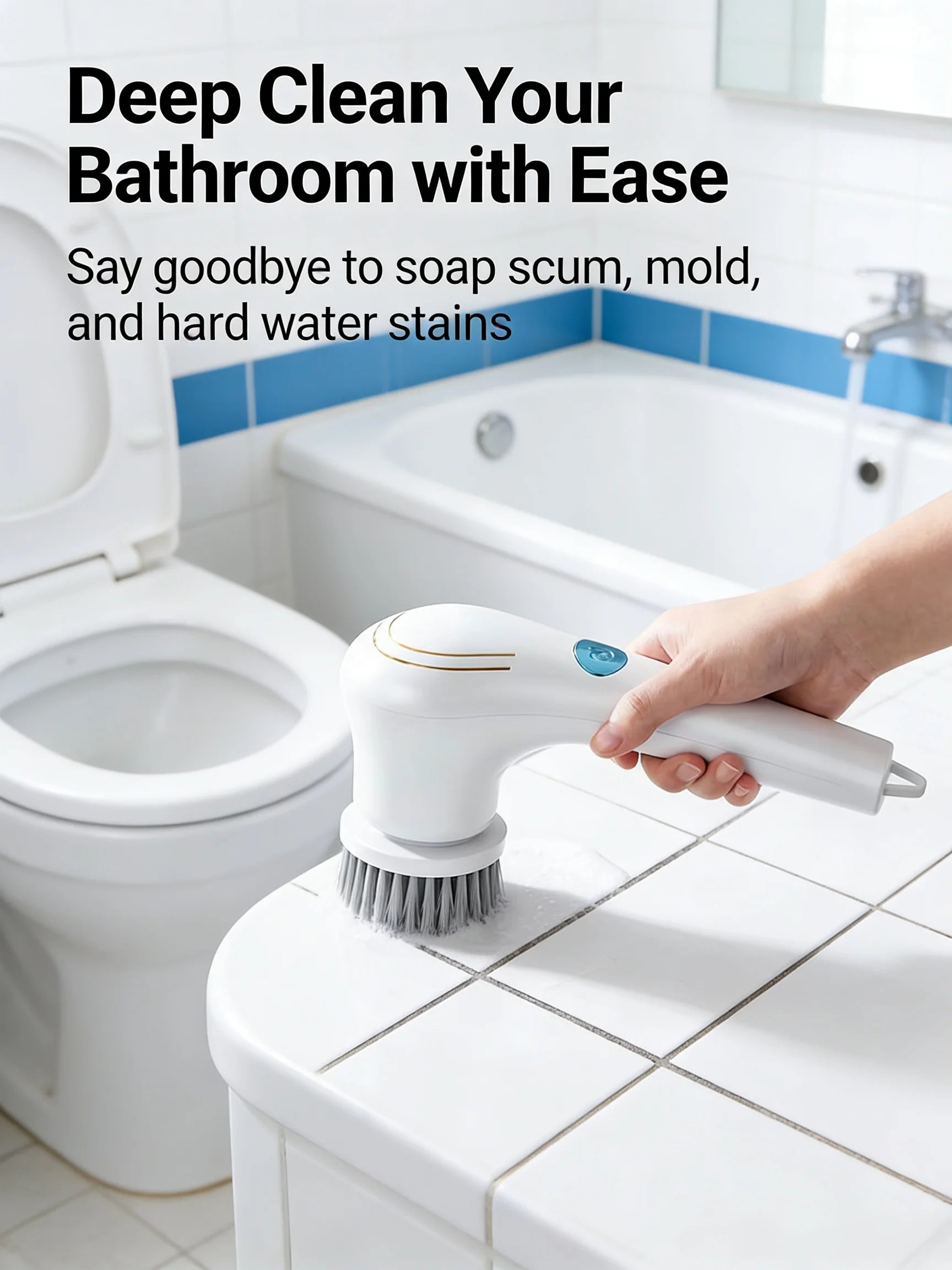 Electric Grease Scrubber, Rechargeable Powerful Cleaning Brush, Handheld Cordless