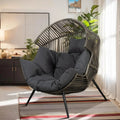 Outdoor  Oversized PE Rattan Wicker egg chair with cushion for  Patio, Balcony, Backyard ,indoor or outdoor use