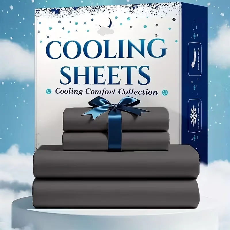 4pcs/6pcs Bamboo Cooling Queen Size Sheet Set - Breathable And Comfortable - For Hot Sleepers