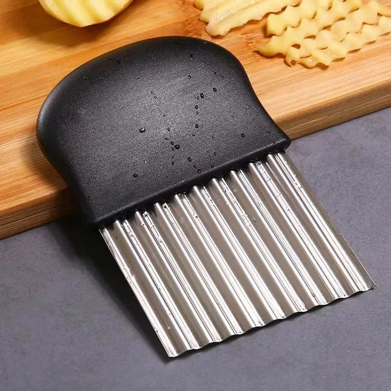 Stainless Steel Wave Potato Knife  , French Fry & Vegetable Cutter
