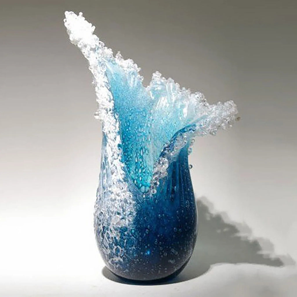 Sea Wave Resin Blue Vase,