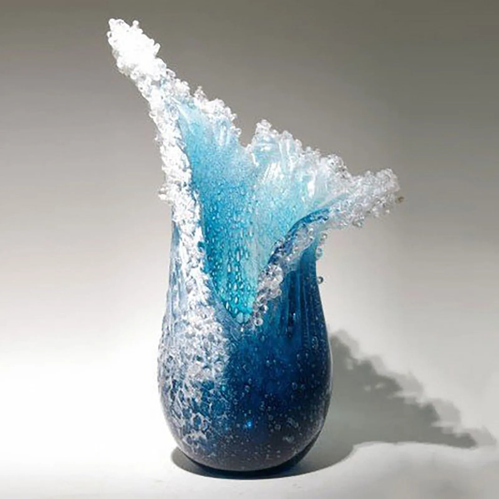 Sea Wave Resin Blue Vase,