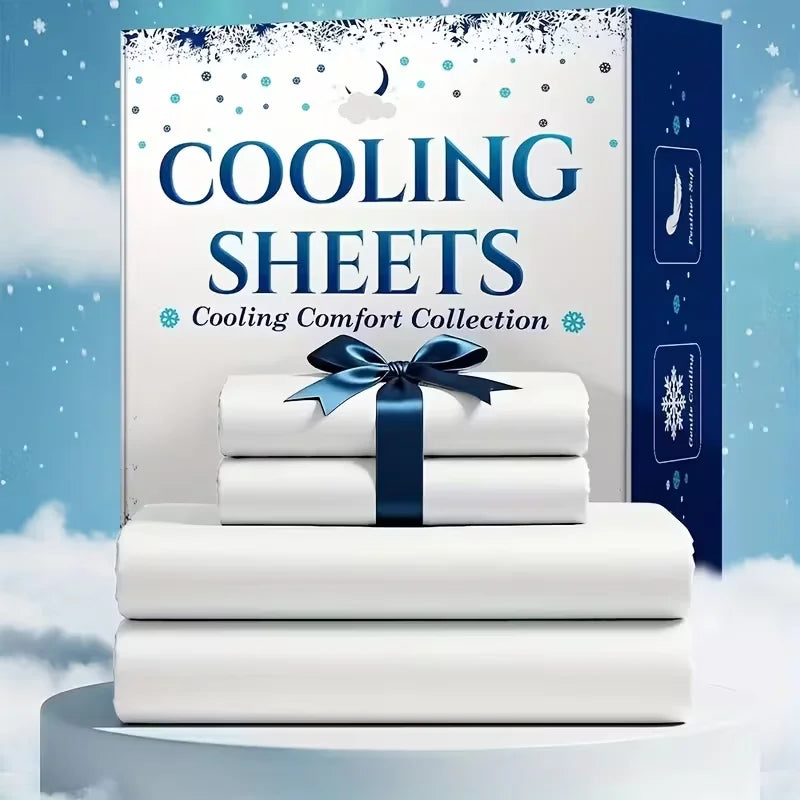4pcs/6pcs Bamboo Cooling Queen Size Sheet Set - Breathable And Comfortable - For Hot Sleepers