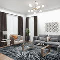 8x10 Area Rugs for Living Spaces,, Washable Abstract Splash Design Rug