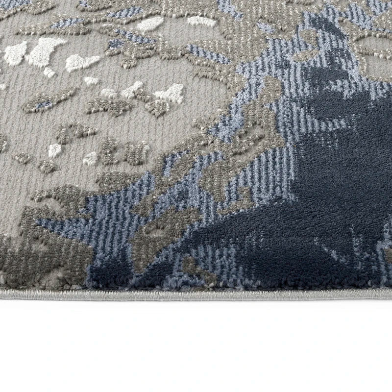 , Abstract, Textured, High-Low Cut Pile 9'3 x 12' Rectangle Area Rug