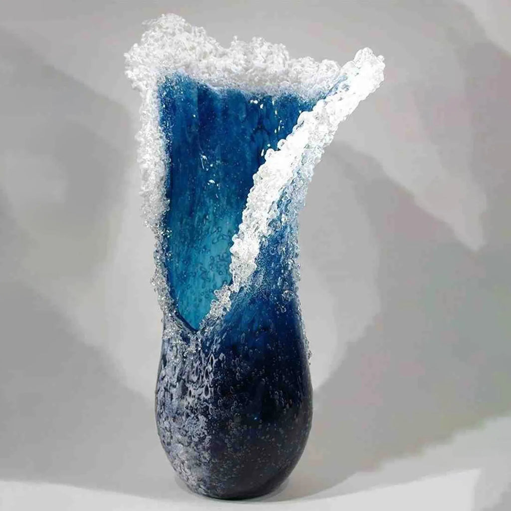 Sea Wave Resin Blue Vase,