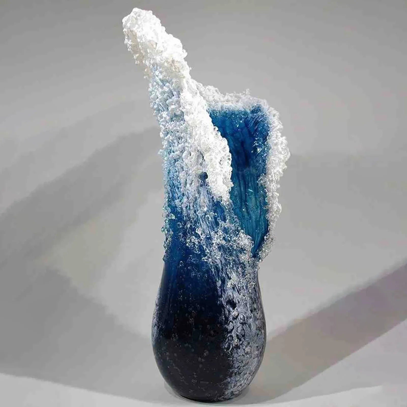 Sea Wave Resin Blue Vase,