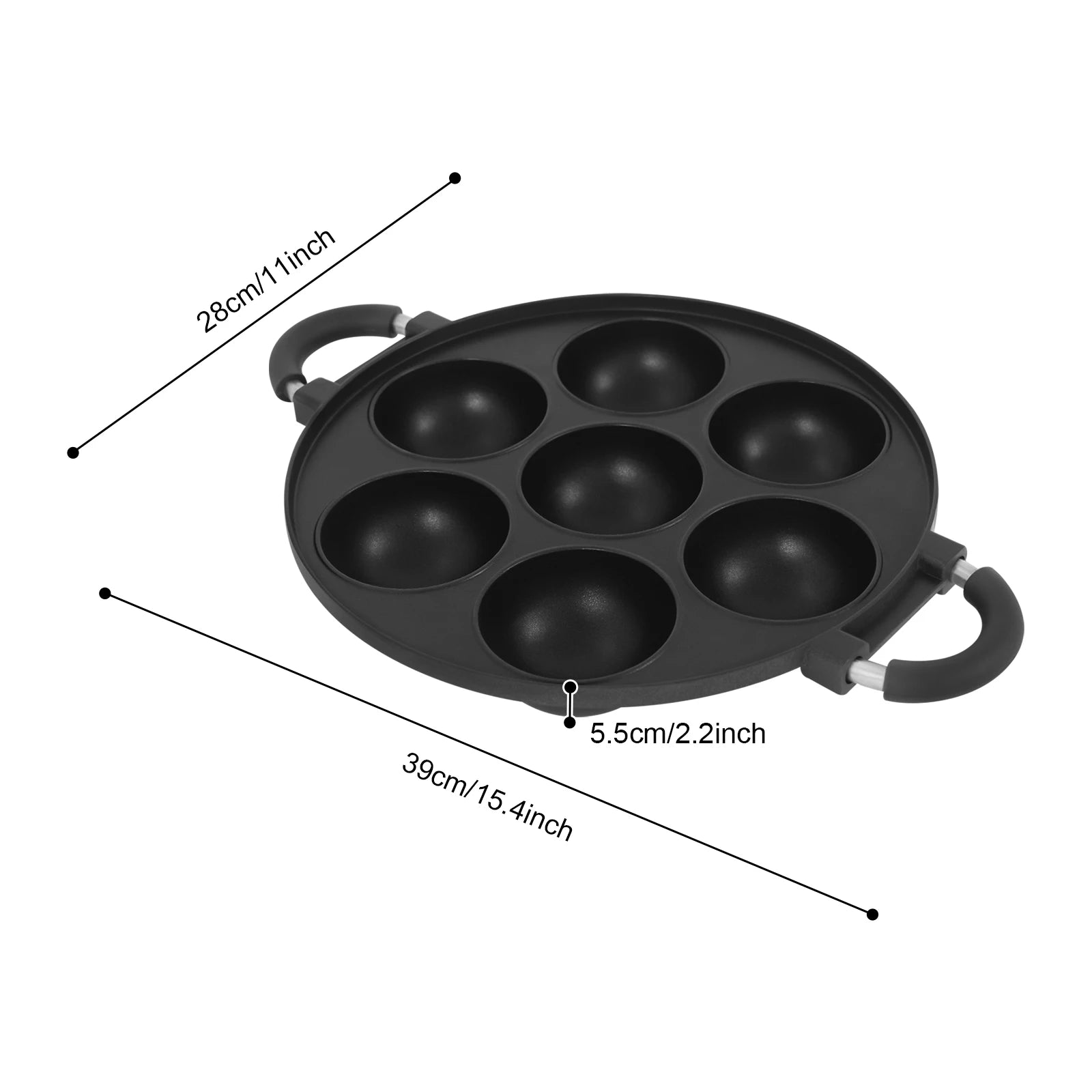 7-Hole Cake Baking Pan Mold  with Handle Non-stick