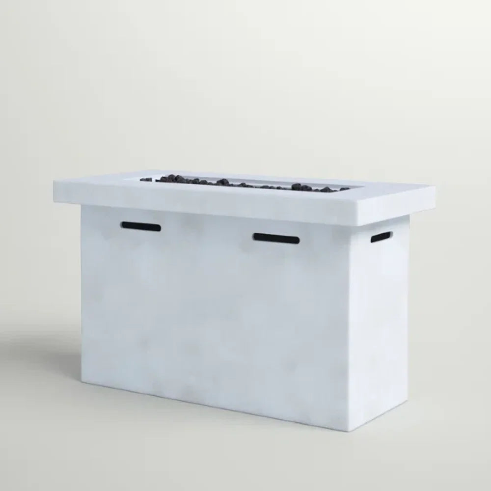 25" H x 42" W Fiber Reinforced Concrete Propane Outdoor Fire Pit Table