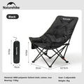 Recliner Outdoor Folding High Back Moon Chair Adjustable 2-Position  Portable