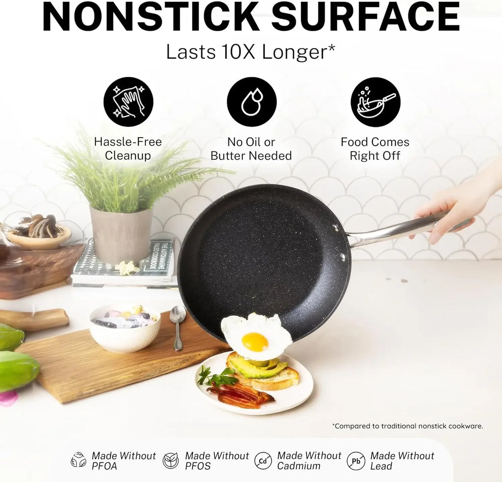 20 Pc  Non Stick Cookware Set , Bakeware, Steamer, Cooking Utensils,