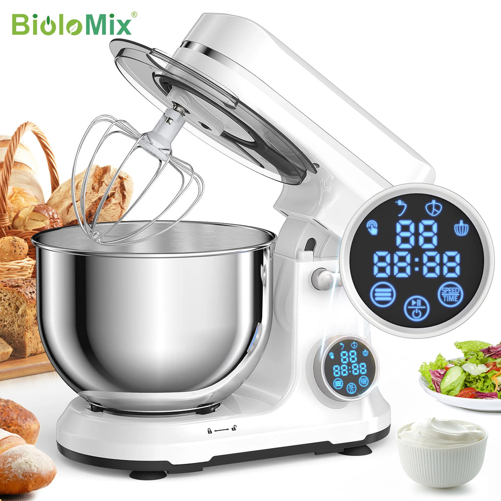 Kitchen Food Stand Mixer, 1200W 11-Speeds DC Motor, Digital LED/O led Display ,5l Bowl,  Dough Hook, Whisk
