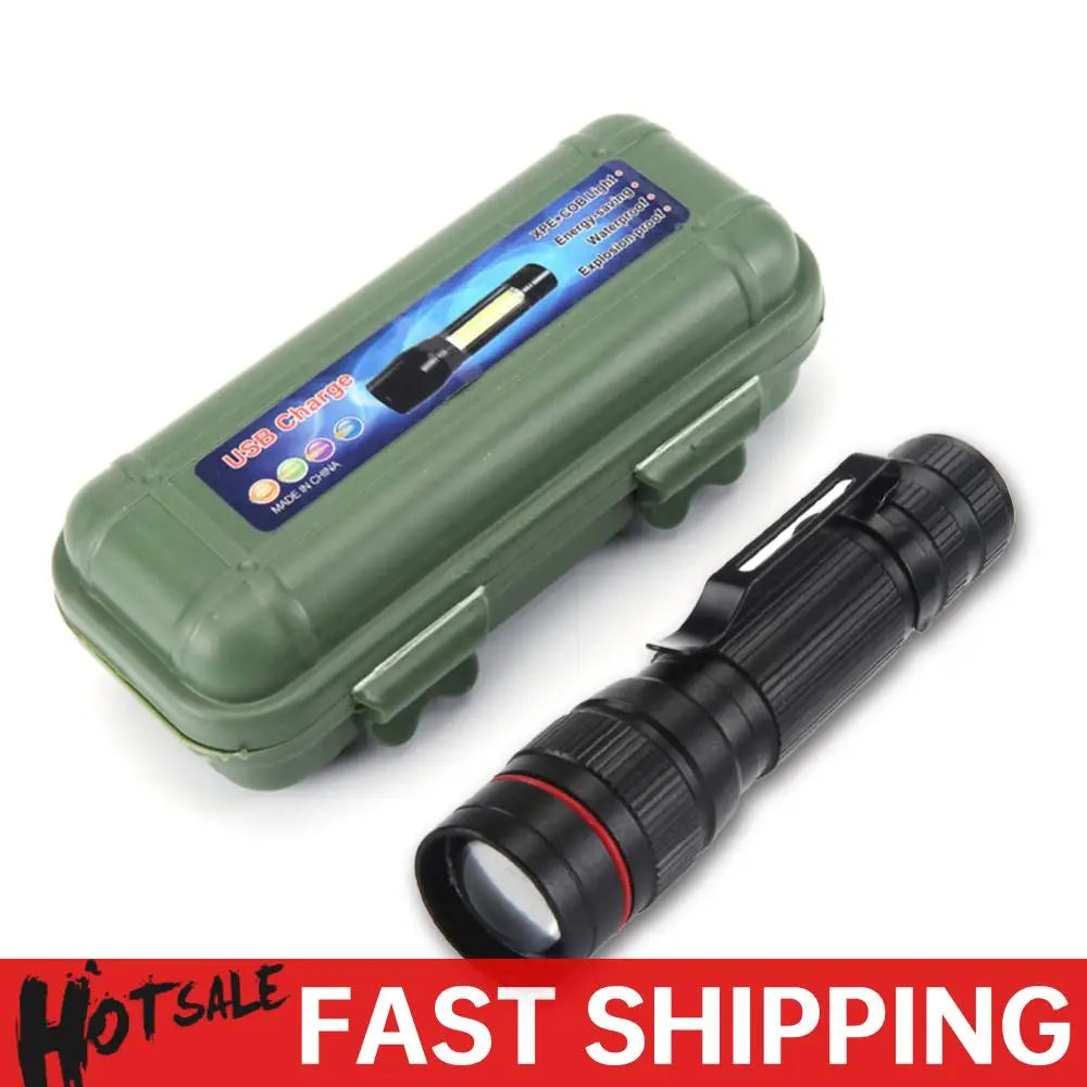 Handheld Flash Light USB Charging Waterproof Mini