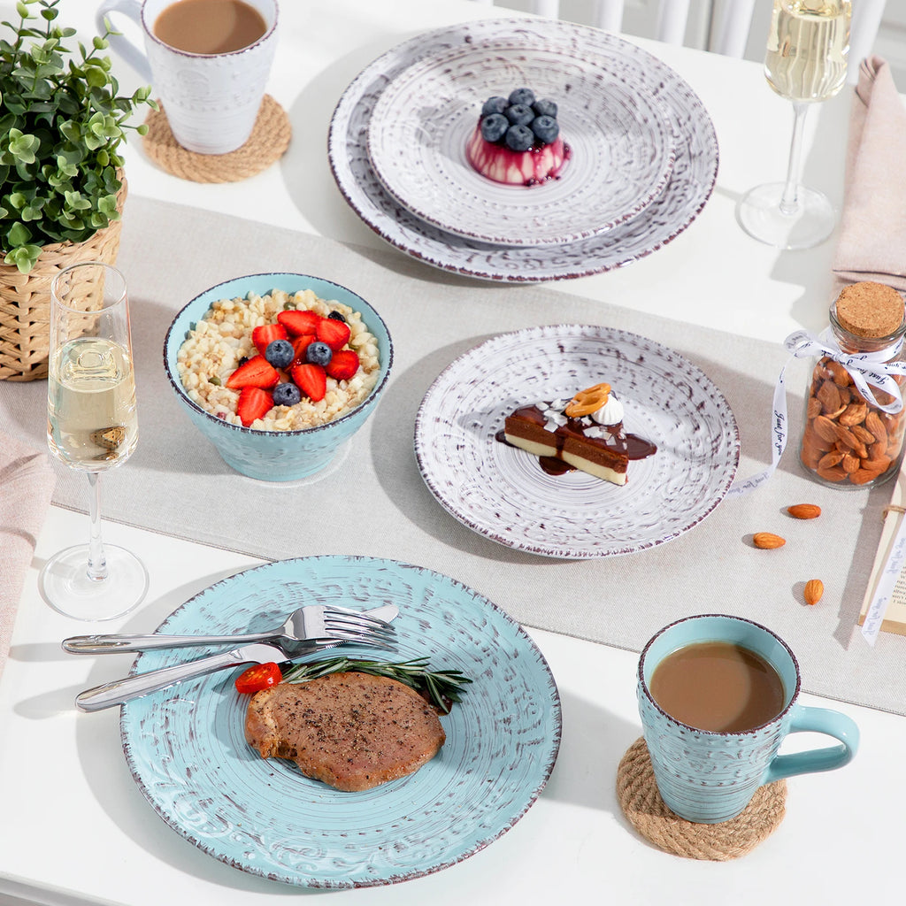 16/32 Ceramic Plates Dinner Set Stoneware set of 4