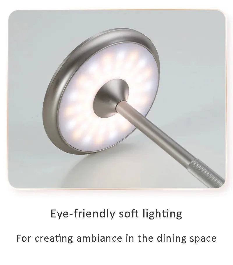 LED Desktop Lamp USB Touch Dimming Metal Recharge Night Light