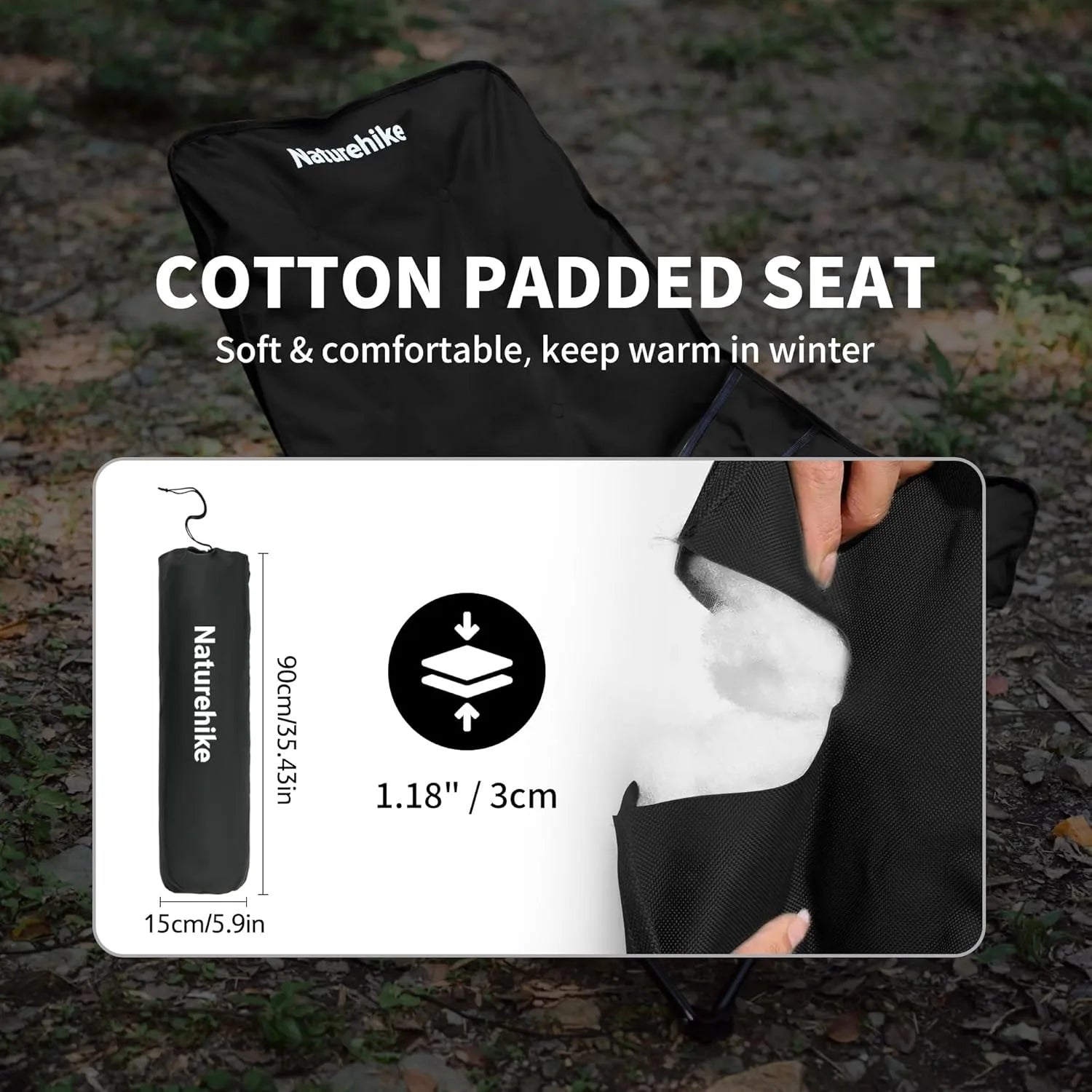 Recliner Outdoor Folding High Back Moon Chair Adjustable 2-Position  Portable