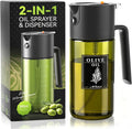 2-IN-1 Oil Sprayer,  Light-Blocking Glass ,  with Leak-Proof Portion Control
