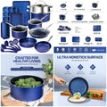 20 Pc Non-Stick  Cookware Set, with Cooking Utensils