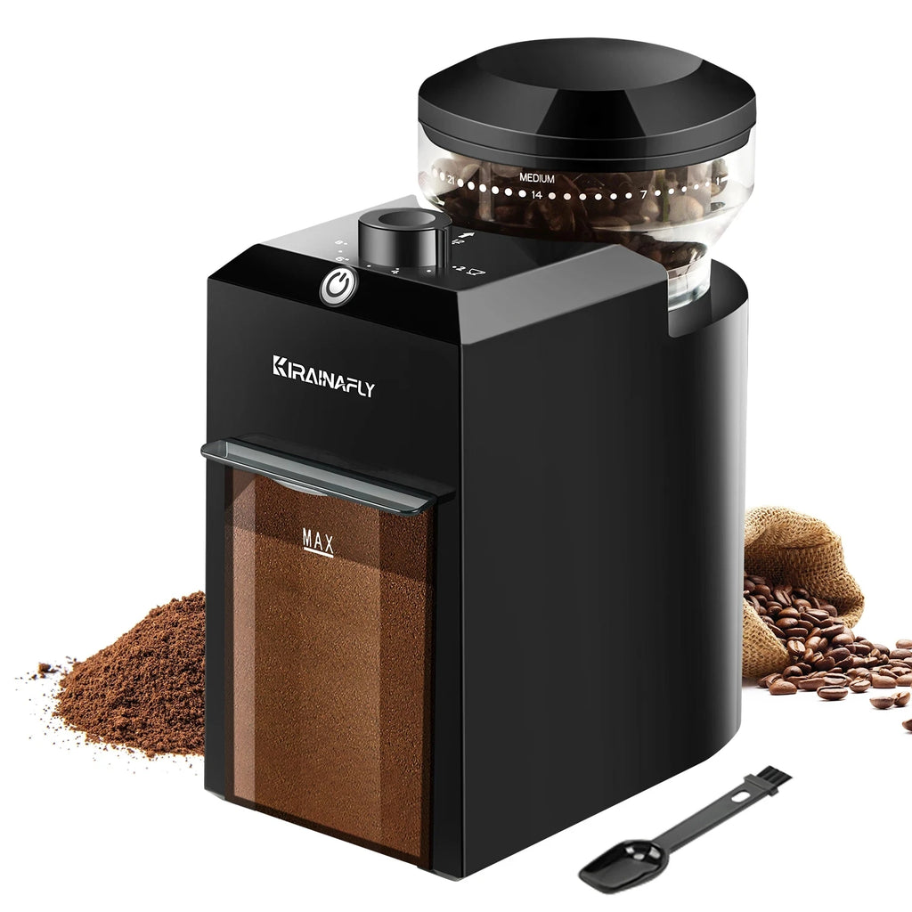 Automatic Burr Mill Coffee Bean Grinder Electric  With 28 Adjustable Gears