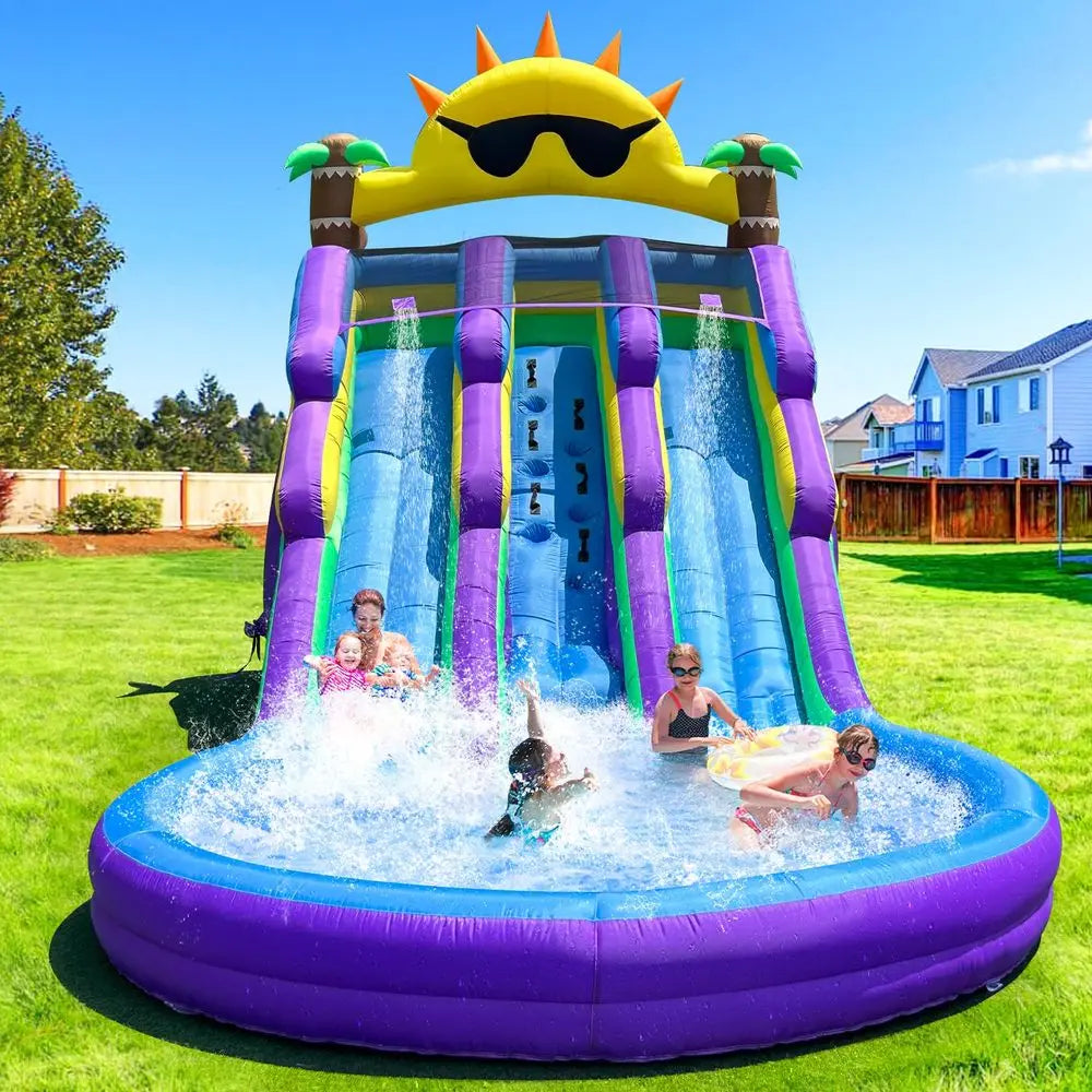 Inflatable Water Slide for Kids and Adults with Better Drainage and Durability  Easy Setup,