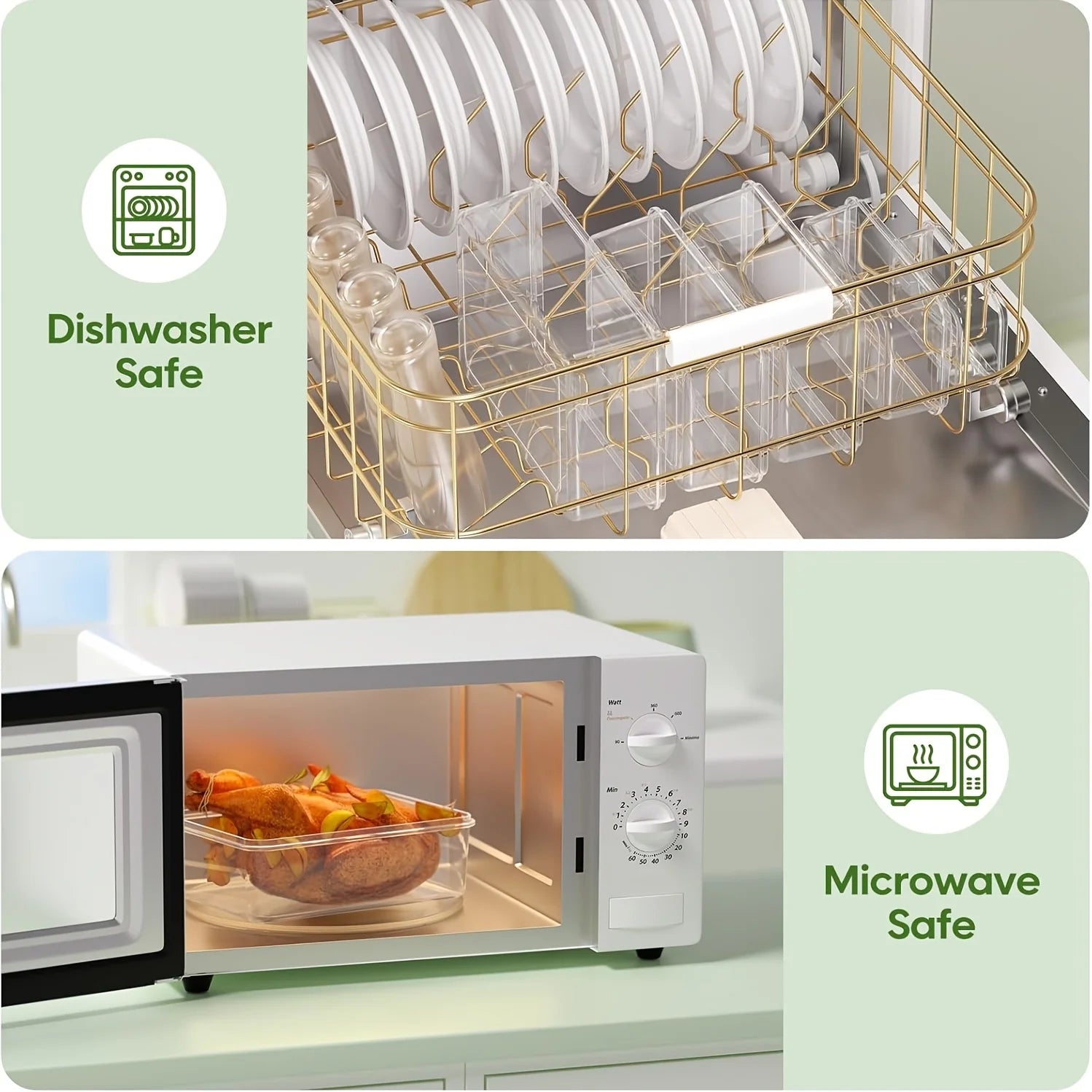 40pcs Food Storage Containers with Lids Airtight (20 Lids &20 Containers) - Leakproof