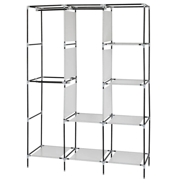 71" Portable Closet Wardrobe Clothes Rack  Organizer with Shelf