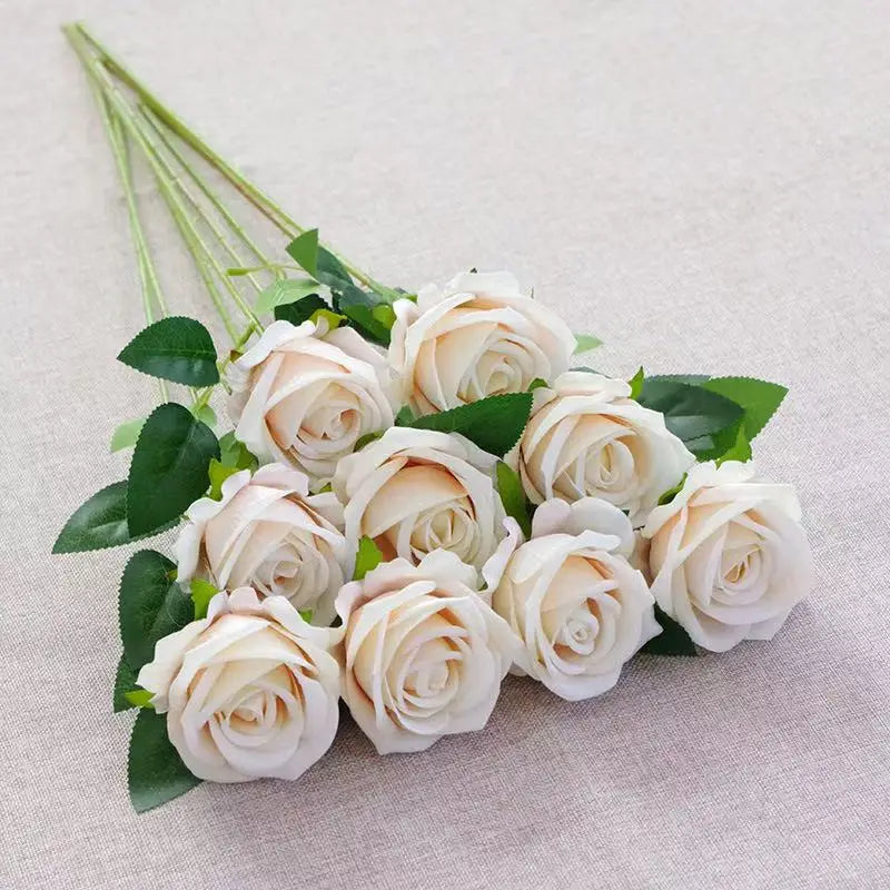 1/5/10/20pcs Artificial  Realistic Fake Rose Flowers