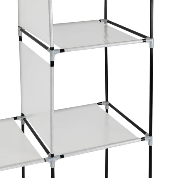 71" Portable Closet Wardrobe Clothes Rack  Organizer with Shelf