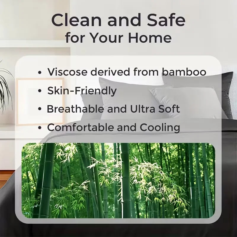 4pcs/6pcs Bamboo Cooling Queen Size Sheet Set - Breathable And Comfortable - For Hot Sleepers