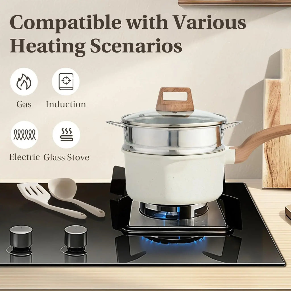 , 25-Piece Nonstick Induction  Cookware Set with Removable Handles,  Stackable RV Pots & Pans
