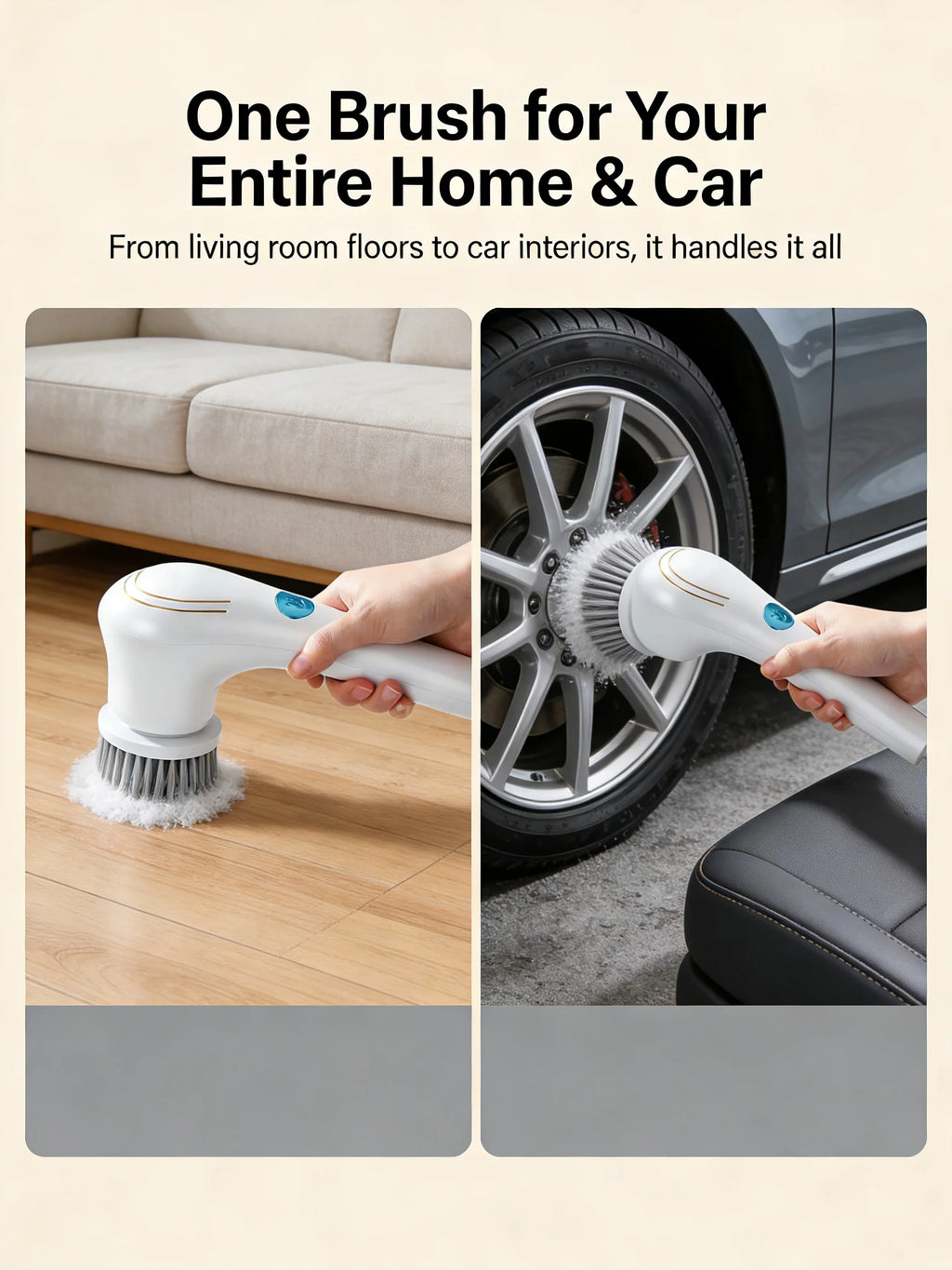 Electric Grease Scrubber, Rechargeable Powerful Cleaning Brush, Handheld Cordless